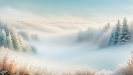 winter landscape in the mountains