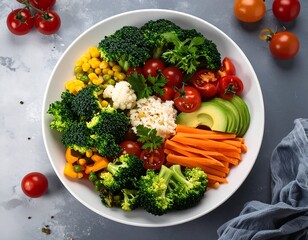 Colorful vegetable bowl