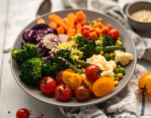 Colorful vegetable medley in a bowl