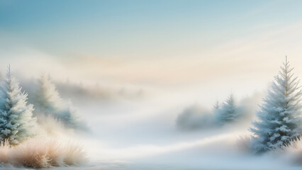 winter landscape in the mountains