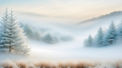 winter landscape in the mountains