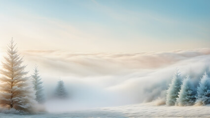 winter landscape in the mountains