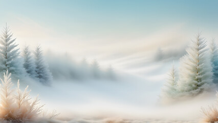 winter landscape in the mountains