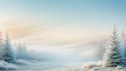 winter landscape in the mountains
