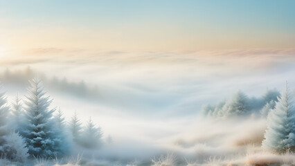 winter landscape in the mountains