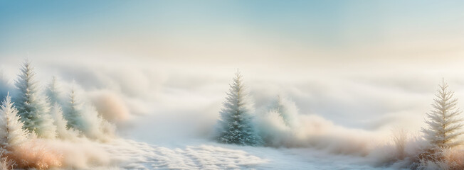 winter landscape in the mountains