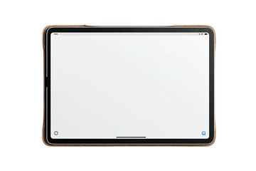 Tablet in protective case.  Blank screen