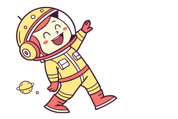 cartoon illustration of a boy playing with a ball