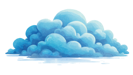 Light blue cumulus cloud
