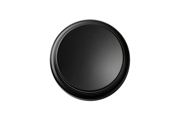 Black circular camera lens filter