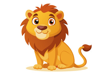 lion cartoon isolated on white