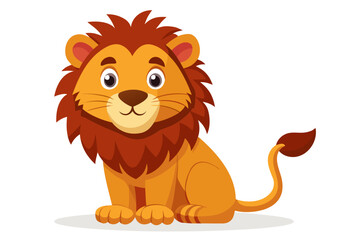lion cartoon isolated on white