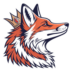 Majestic Fox Head Vector Sticker, Tattoo, T-shirt Design