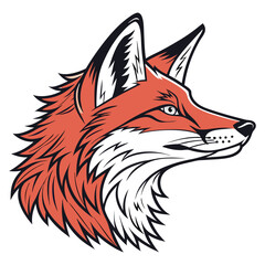 Majestic Fox Head Vector Sticker, Tattoo, T-shirt Design
