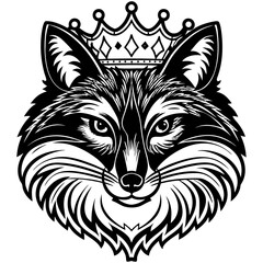 Majestic Fox Head Vector Sticker, Tattoo, T-shirt Design