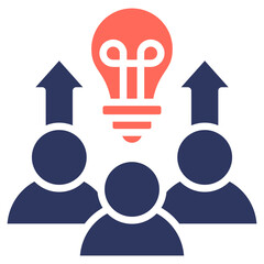 Leadership Development glyph color icon