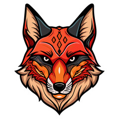 Majestic Fox Head Vector Sticker, Tattoo, T-shirt Design