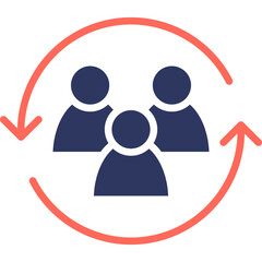 Customer Engagement glyph color icon