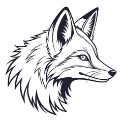 Majestic Fox Head Vector Sticker, Tattoo, T-shirt Design