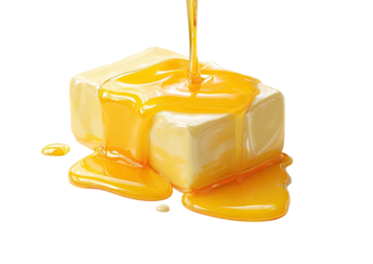 Butter block with dripping liquid