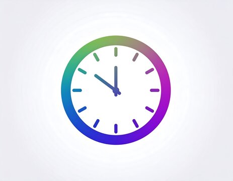 Colorful clock graphic