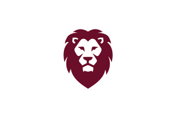 Stylized lion head on white backdrop