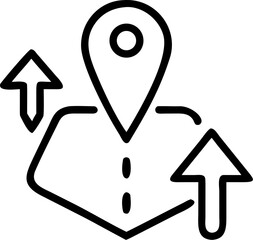 positioning signs vector outline icon on white or transparent background. branding or advertising or company outline icons. Printable sticker.