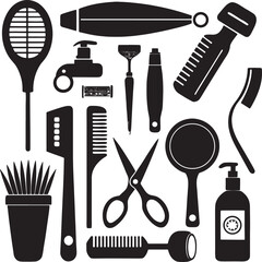 set of hair accessories