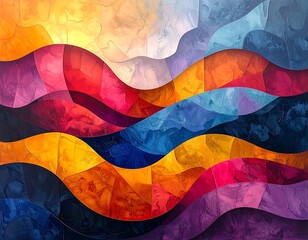 Abstract wavy design with vibrant colors (1)