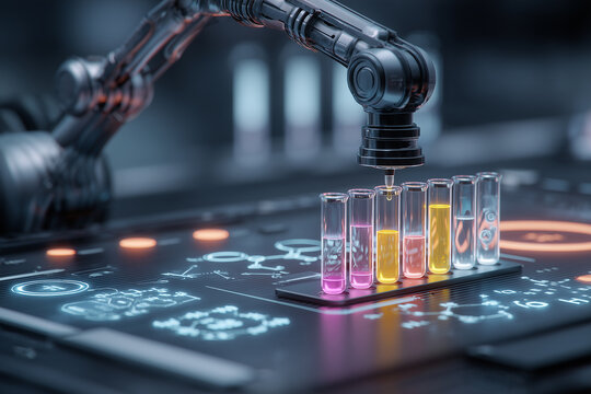 futuristic lab - Powered by Adobe