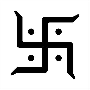 Swastik Icon. A symbol of Hindu Religion. Vector illustration EPS 10 File.
