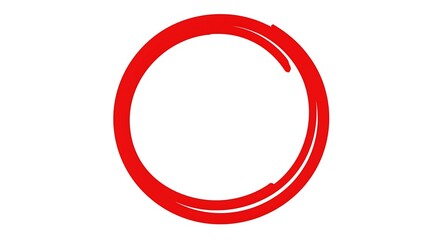Red circle graphic design element