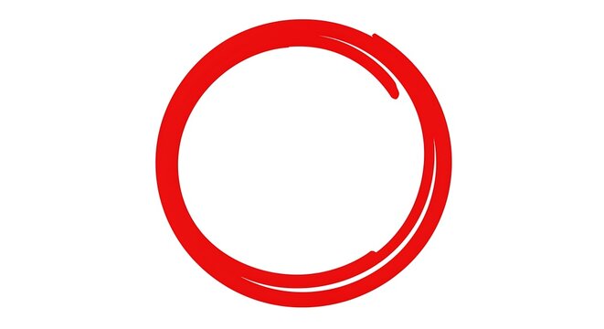 Red circle graphic design element