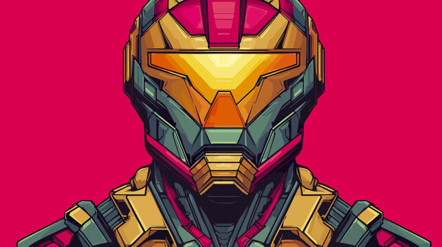 Futuristic robot head design