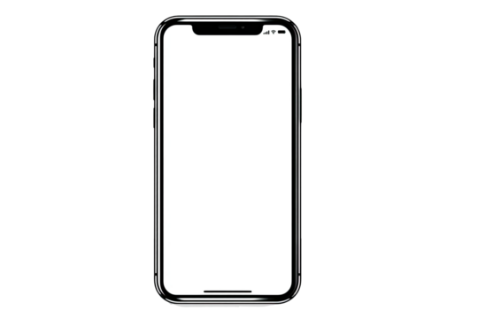 Blank smartphone display