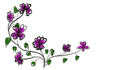 Abstract color background and copy space for text with flower