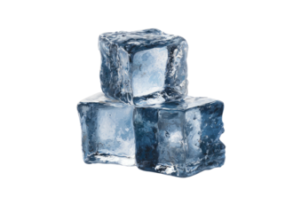 Two stacked ice cubes