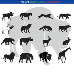 Animal Silhouette Collection – Wildlife, Pets, Birds, and Marine Creatures