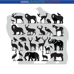 Animal Silhouette Collection – Wildlife, Pets, Birds, and Marine Creatures