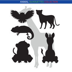 Animal Silhouette Collection – Wildlife, Pets, Birds, and Marine Creatures
