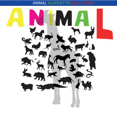 Animal Silhouette Collection – Wildlife, Pets, Birds, and Marine Creatures