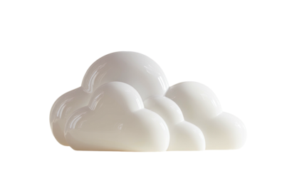 White cloud figurine.  Solid, simple design