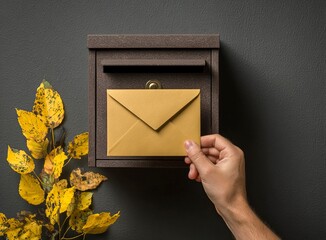 Man's hand placing item, symbolizing daily tasks, decision making, or project completion in a post-apocalyptic world concept.