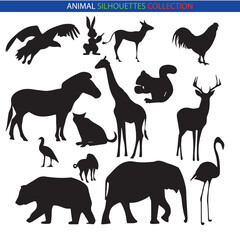 Animal Silhouette Collection – Wildlife, Pets, Birds, and Marine Creatures
