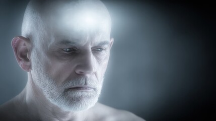 Wise man with a white beard reflecting life experiences and wisdom in a portrait capturing aging gracefully