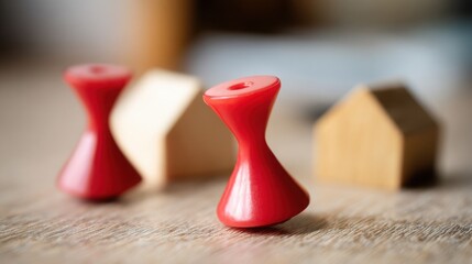 Red and white wooden toy representing aging in place trends and roadmap for mapping supportive environments