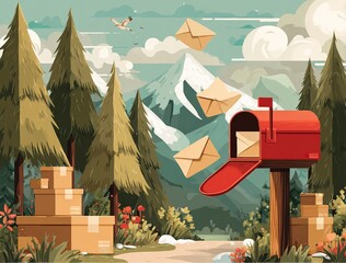 Dynamic world post-day poster design vibrantly illustrating modern flat style, perfect for global awareness campaigns and impactful visual storytelling.