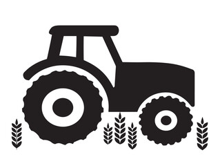 Harvest and Agriculture Silhouette Symbol Created in Creative Vector Illustration