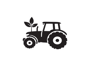 Crop Growth and Farming Silhouette Icon for Agricultural Vector Concept Art
