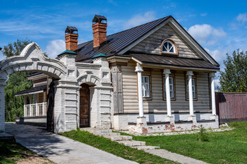 Historical buildings and structures on the grounds of the museum town of Sviyazhsk in Tatarstan